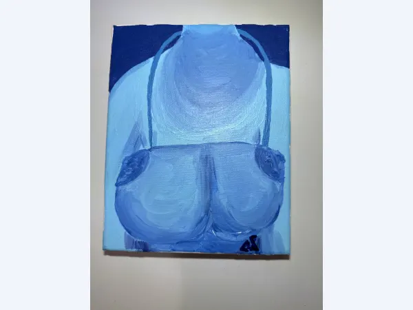 Lady in Blue – Original 8" × 10" Painting With a Story