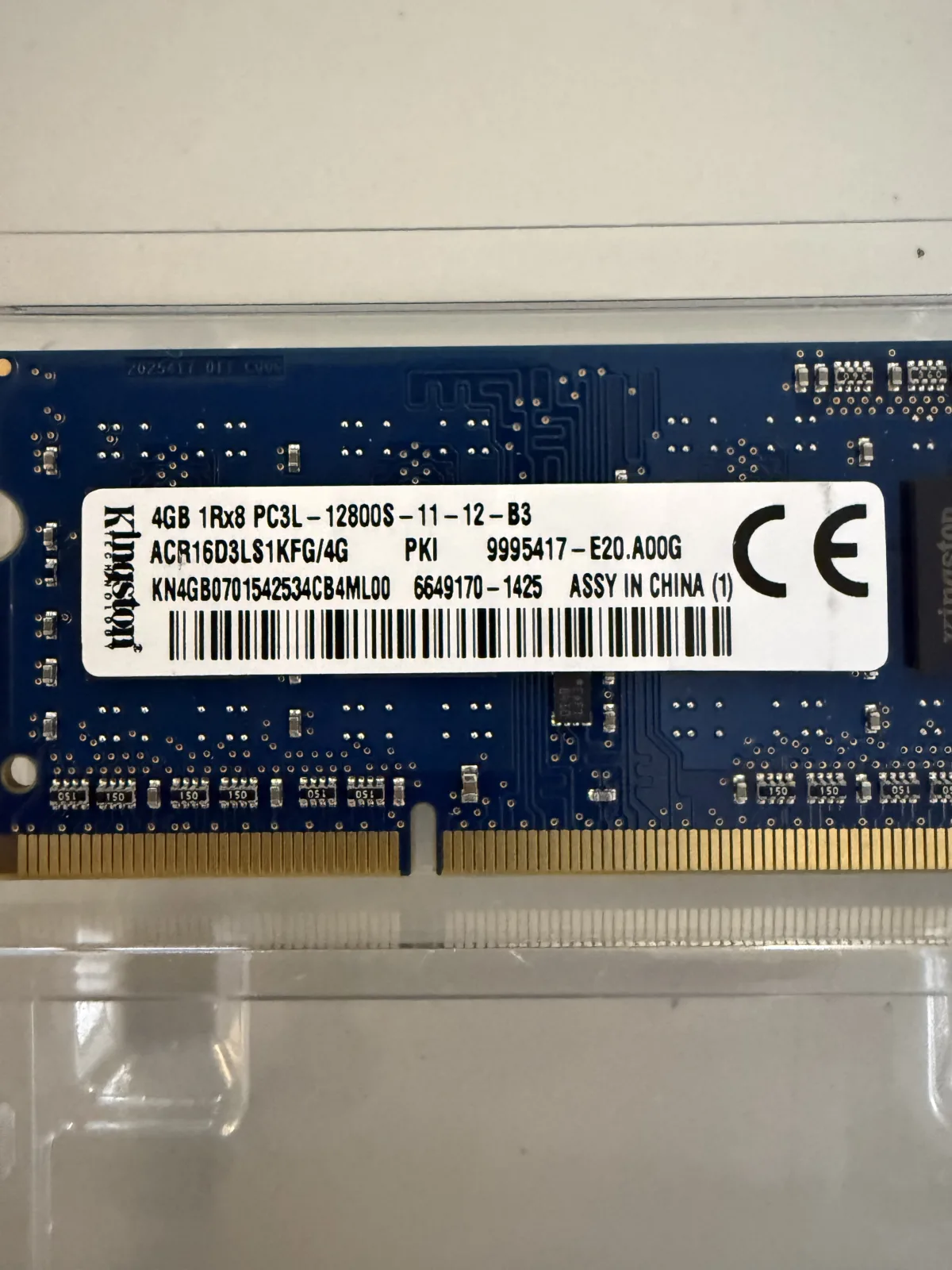 Kingston 4GB DDR3L-1600 Laptop RAM – PC3L-12800S – Used
